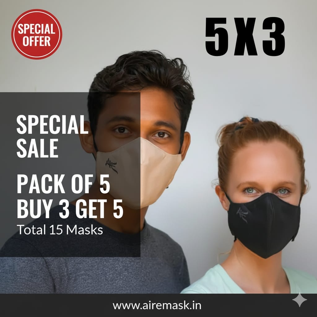 5x3 pack n95 aire mask